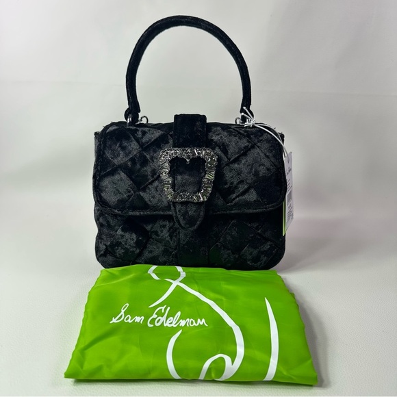 NEW SAM BRIT CRUSHED VELVET TOP HANDLE SHOULDER BAG BLACK
NWT!! - Picture 5 of 15